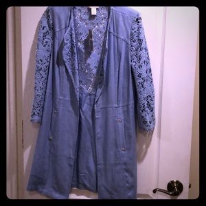 Chico’s Lace mixed lovely duster. Size 1